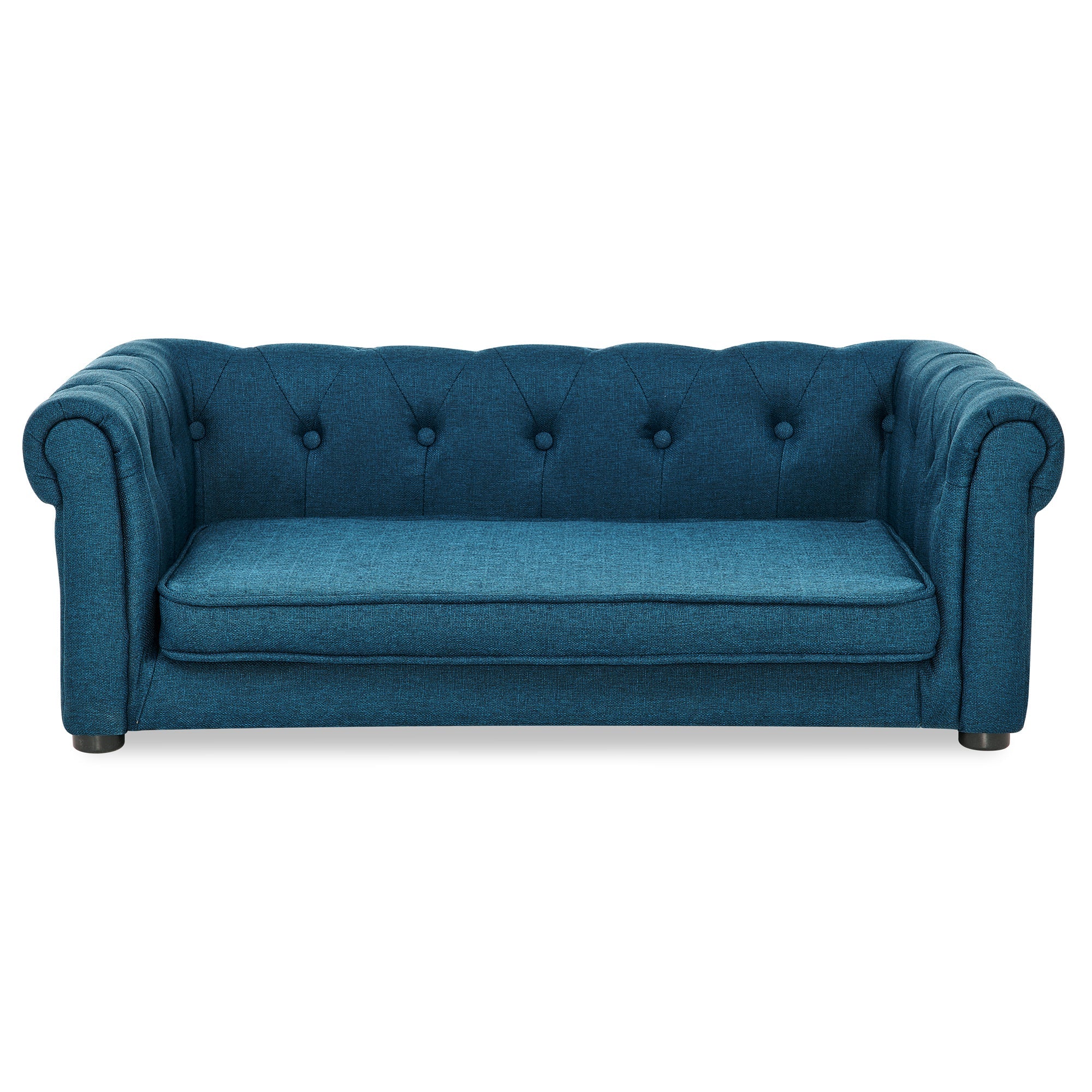 Elegant Rectangle Pet Bed, Durable Elevated Dog Sofa Bed, Comfortable Dog Couch, Blue Foam, 40'*23'*14'
